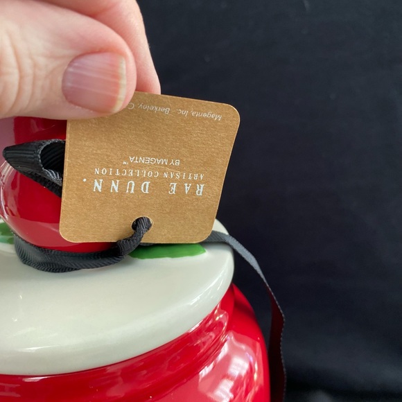 New Rae Dunn ‘TIL THE LAST PETAL FALLS canister Red canister with Rose lid - Picture 5 of 11